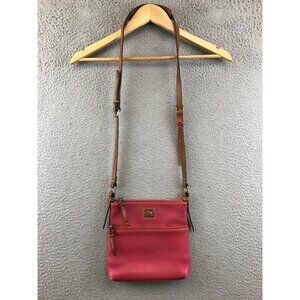 Dooney & Bourke Purse Letter Carrier Dark Pink Leather Purse Bag